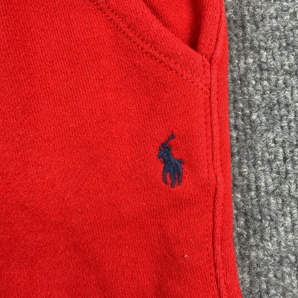 Polo Ralph Lauren Jogger Pants Boys 2T Red Fleece Elastic Waist Drawstring Logo